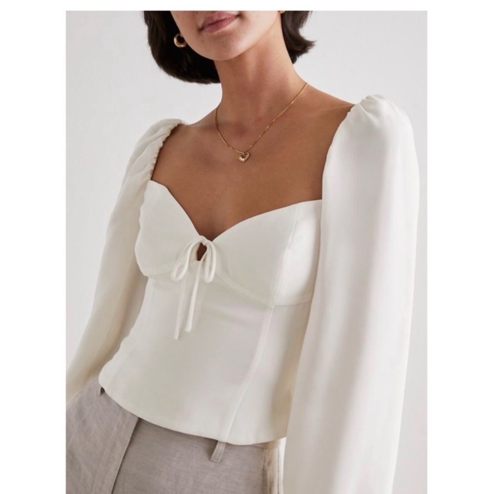 Wilfred | Novella Blouse Size XL Light Birch Aritzia